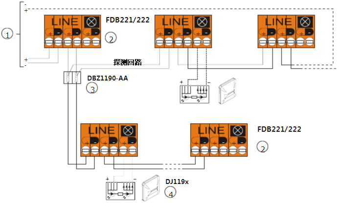 FDO221-CN煙感探測(cè)器接線(xiàn)圖